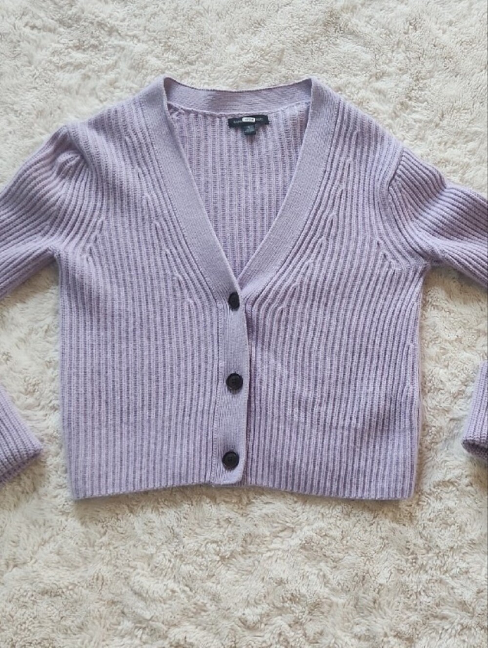 Banana Republic Lilac Ribbed Cashmere Crewneck Sweater